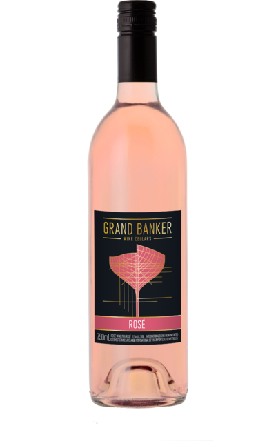 Grand Banker Rosé is a delightfully pink-hued wine. It is light and approachable expressing pear, strawberry and floral note